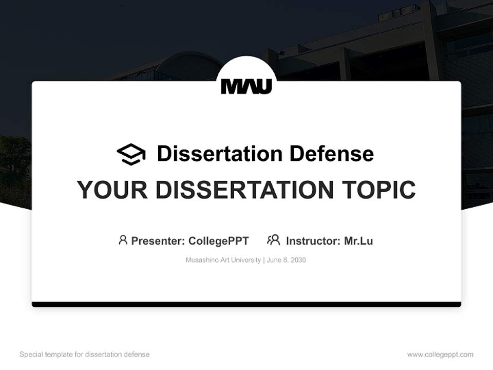 Musashino Art University Graduation Thesis Defense PPT Template4:3 ratio PPT effect preview image7