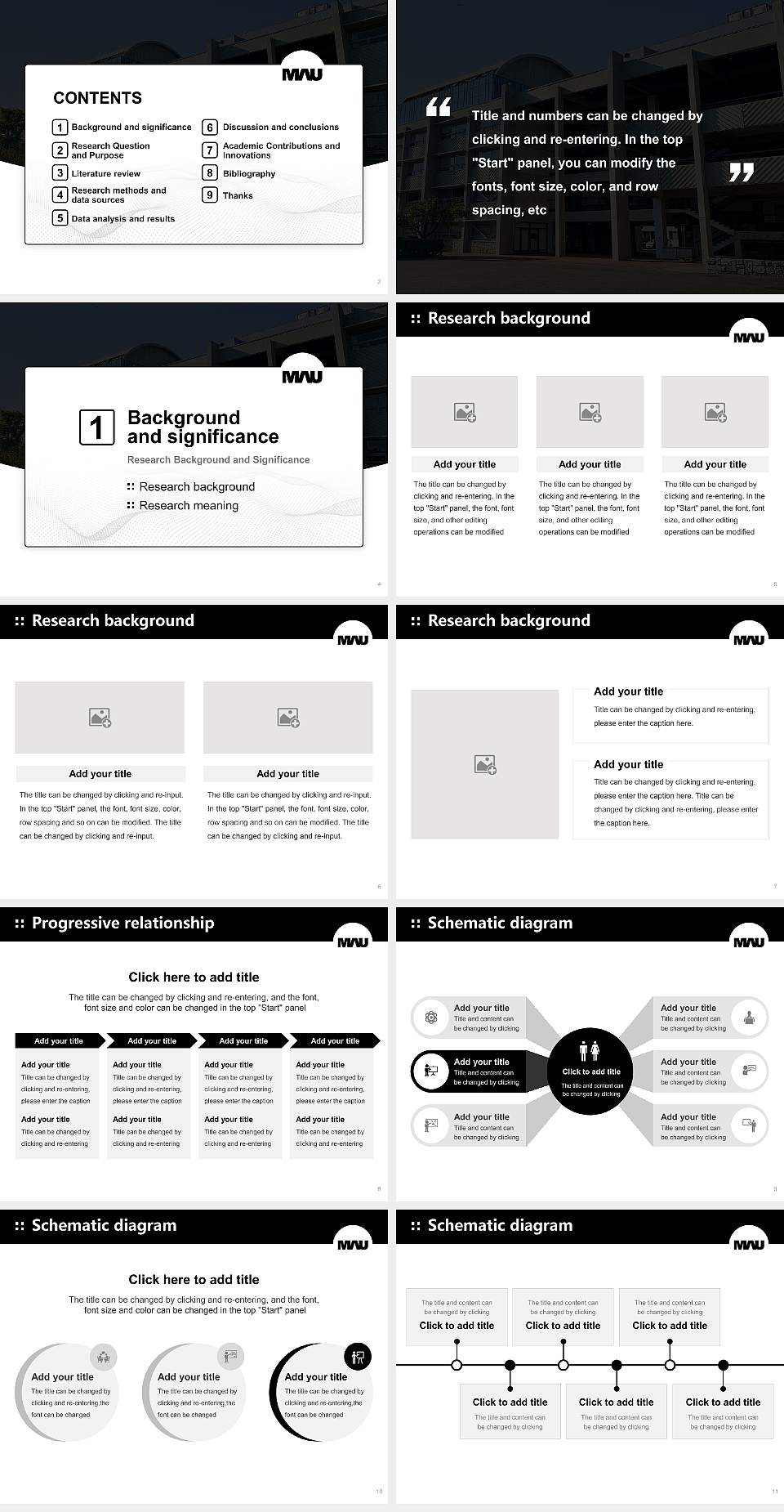 Musashino Art University Graduation Thesis Defense PPT Template4:3 ratio PPT effect preview image2