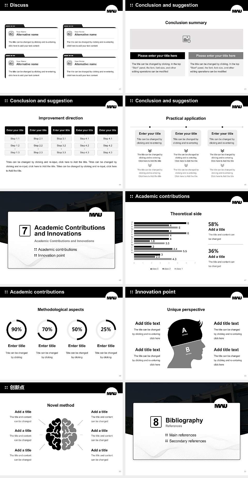 Musashino Art University Graduation Thesis Defense PPT Template4:3 ratio PPT effect preview image6