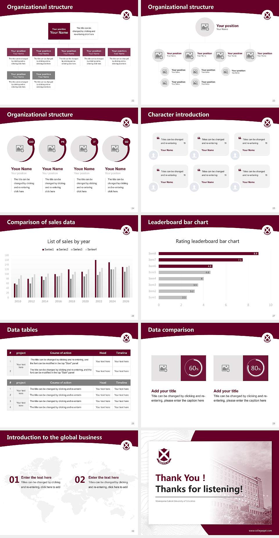 Momoyama Gakuin University of Education Academic Presentation/Research Findings Report PPT Template4:3 ratio PPT effect preview image4