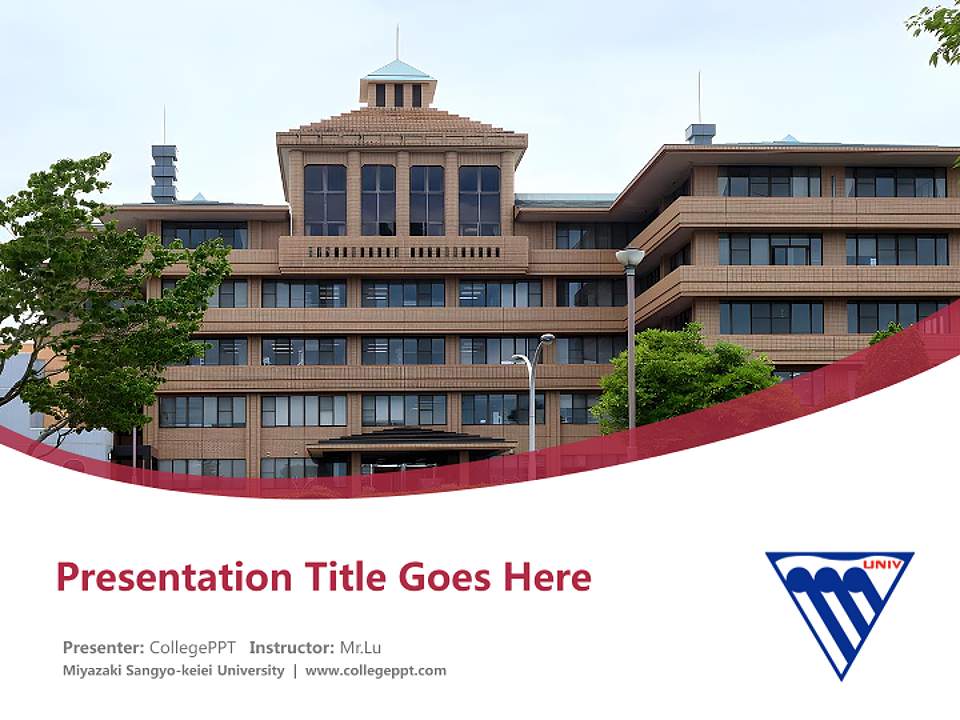 Miyazaki Sangyo-keiei University Course/Courseware Creation PPT Template4:3 ratio PPT effect preview image5