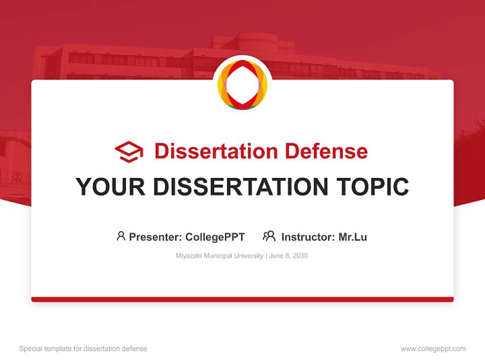 Miyazaki Municipal University Graduation Thesis Defense PPT Template4:3 ratio PPT effect preview image7