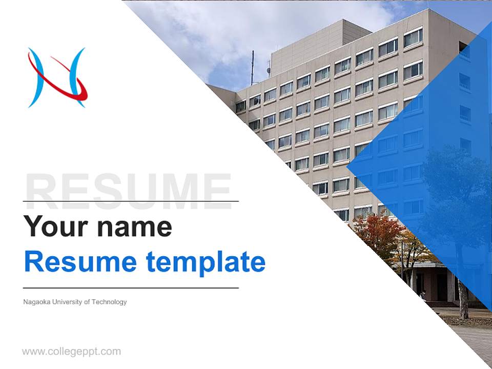 Nagaoka University of Technology Resume PPT Template4:3 ratio PPT effect preview image5