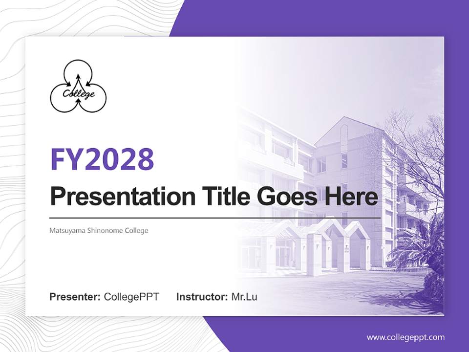 Matsuyama Shinonome College Academic Presentation/Research Findings Report PPT Template4:3 ratio PPT effect preview image5