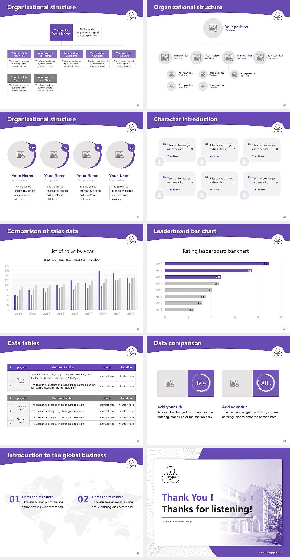 Matsuyama Shinonome College Academic Presentation/Research Findings Report PPT Template4:3 ratio PPT effect preview image4