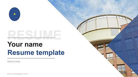 Mejiro University Resume PPT Template