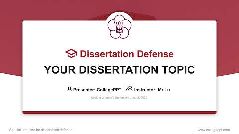 Kyushu Women’s University Graduation Thesis Defense PPT Template