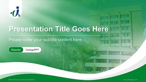 Meiji University of Integrative Medicine Lecture Sharing and Networking Event PPT Template