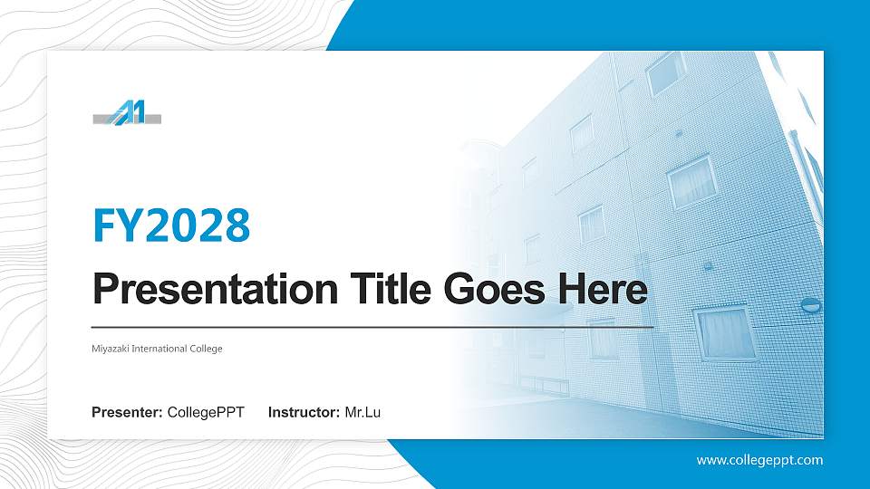 Miyazaki International College Academic Presentation/Research Findings Report PPT Template16:9 ratio PPT effect preview image