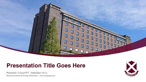 Momoyama Gakuin University of Education Course/Courseware Creation PPT Template