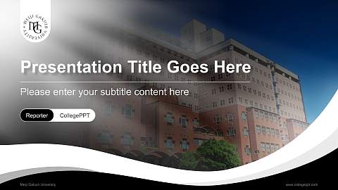 Meiji Gakuin University Lecture Sharing and Networking Event PPT Template