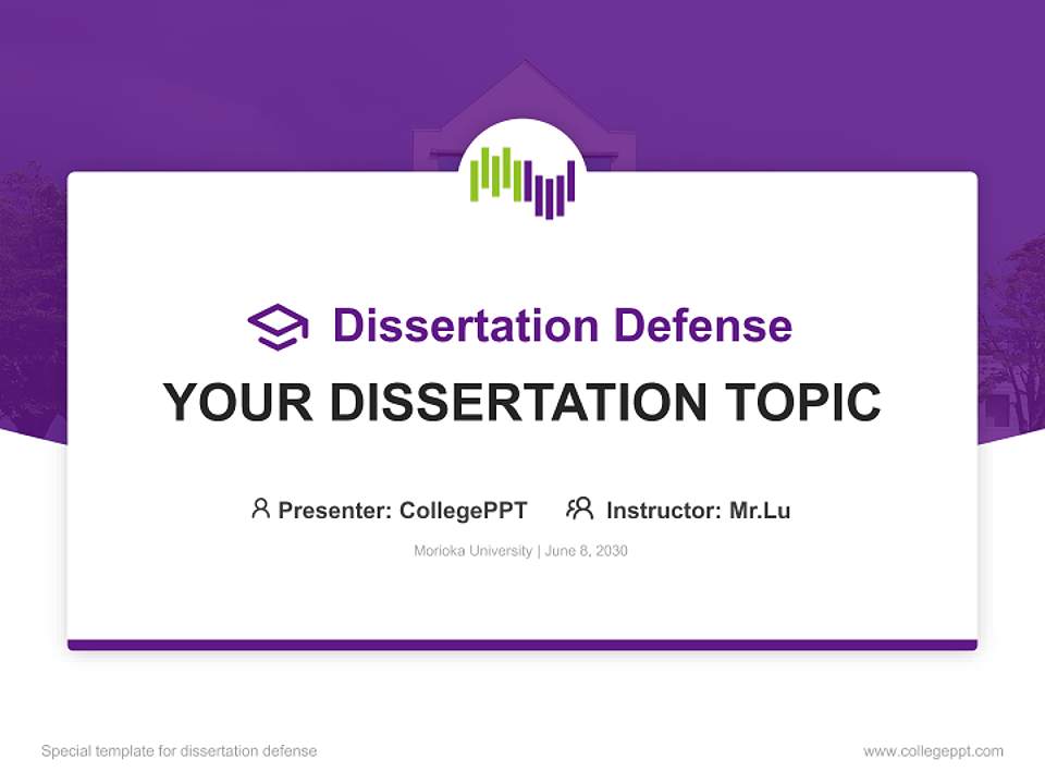 Morioka University Graduation Thesis Defense PPT Template4:3 ratio PPT effect preview image7