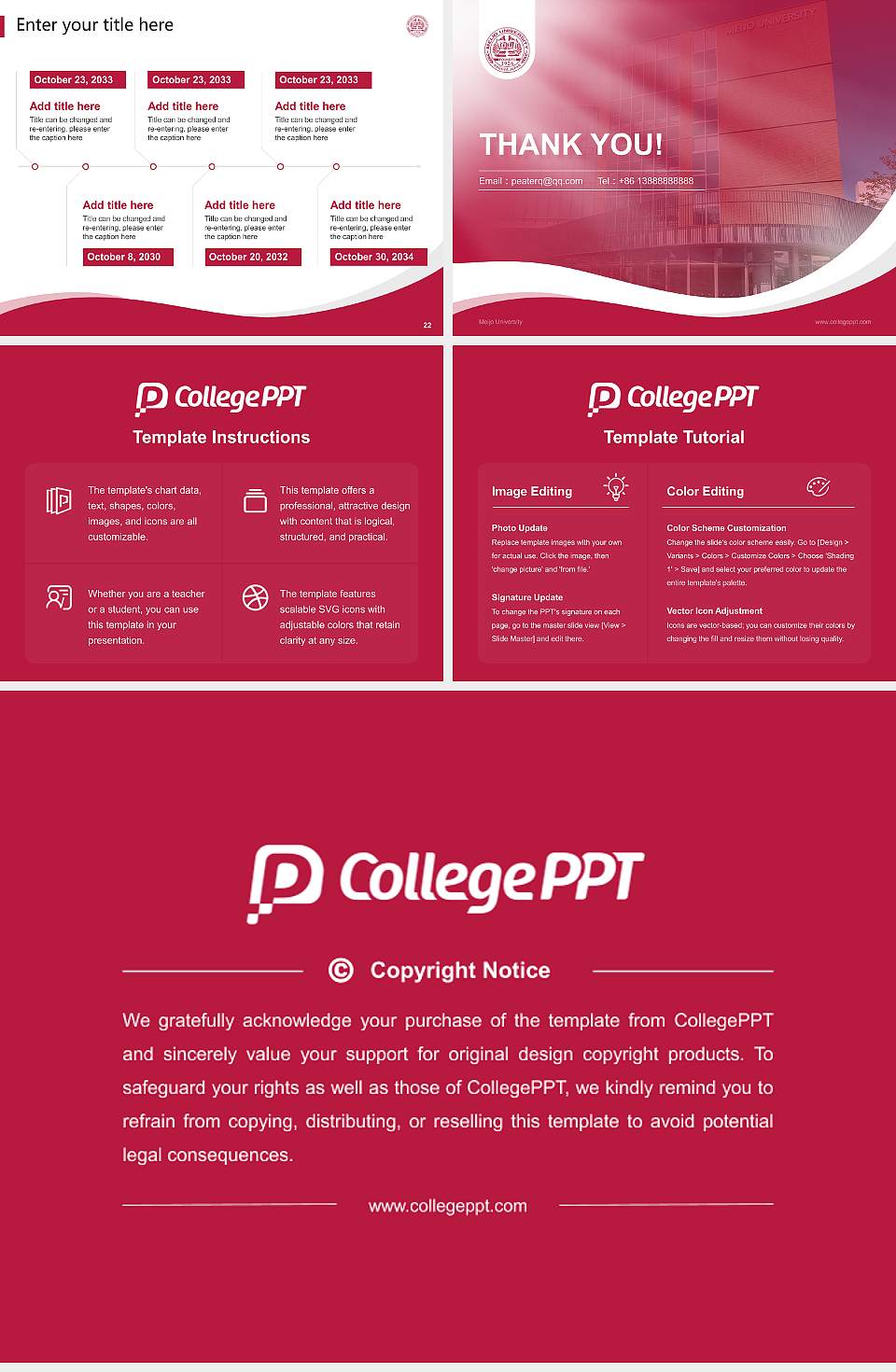 Meijo University Lecture Sharing and Networking Event PPT Template4:3 ratio PPT effect preview image4