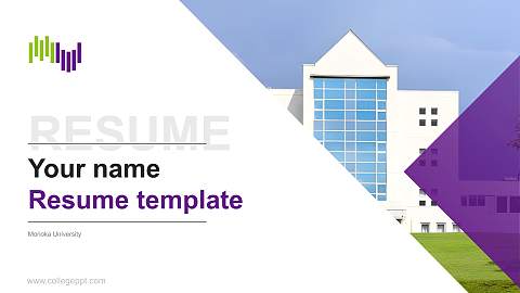 Morioka University Resume PPT Template