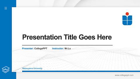 Matsuyama University Thesis Proposal/Graduation Defense PPT Template