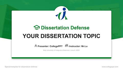 Meiji University of Integrative Medicine Graduation Thesis Defense PPT Template