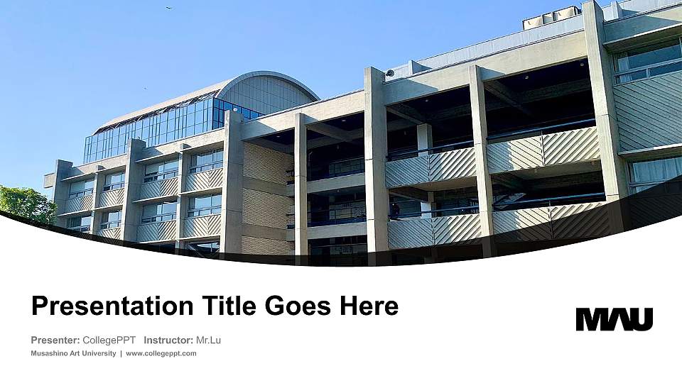 Musashino Art University Course/Courseware Creation PPT Template16:9 ratio PPT effect preview image