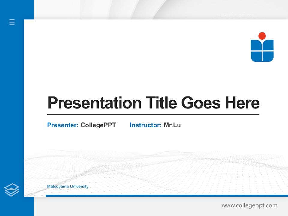 Matsuyama University Thesis Proposal/Graduation Defense PPT Template4:3 ratio PPT effect preview image5