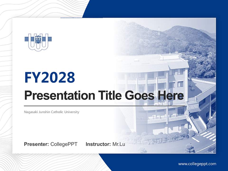 Nagasaki Junshin Catholic University Academic Presentation/Research Findings Report PPT Template4:3 ratio PPT effect preview image5