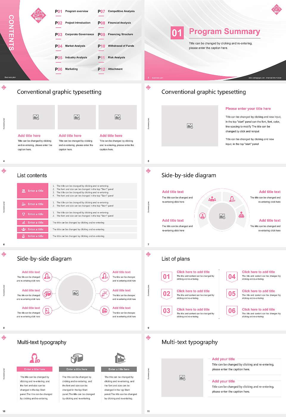 Meio University Competition/Entrepreneurship Contest PPT Template16:9 ratio PPT effect preview image2