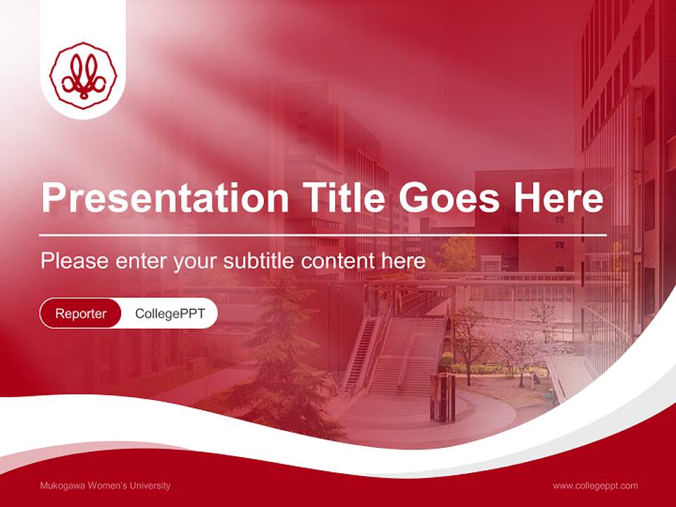 Mukogawa Women’s University Lecture Sharing and Networking Event PPT Template4:3 ratio PPT effect preview image4