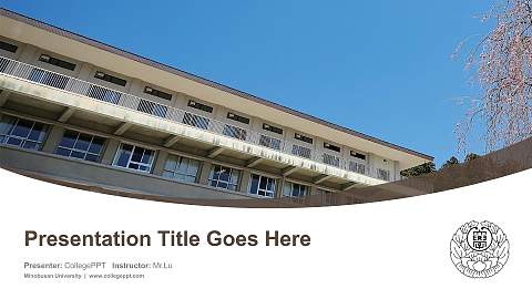 Minobusan University Course/Courseware Creation PPT Template