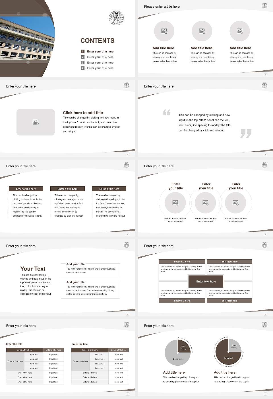 Minobusan University Course/Courseware Creation PPT Template16:9 ratio PPT effect preview image2