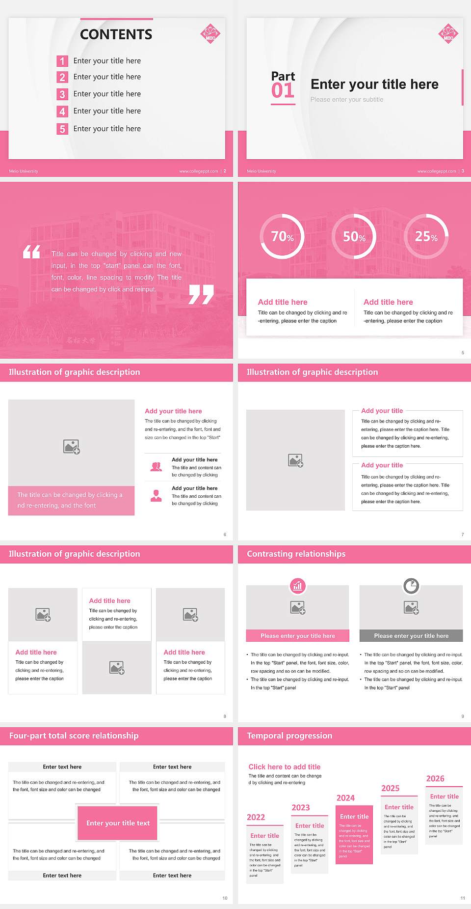 Meio University Thesis Proposal/Graduation Defense PPT Template4:3 ratio PPT effect preview image2