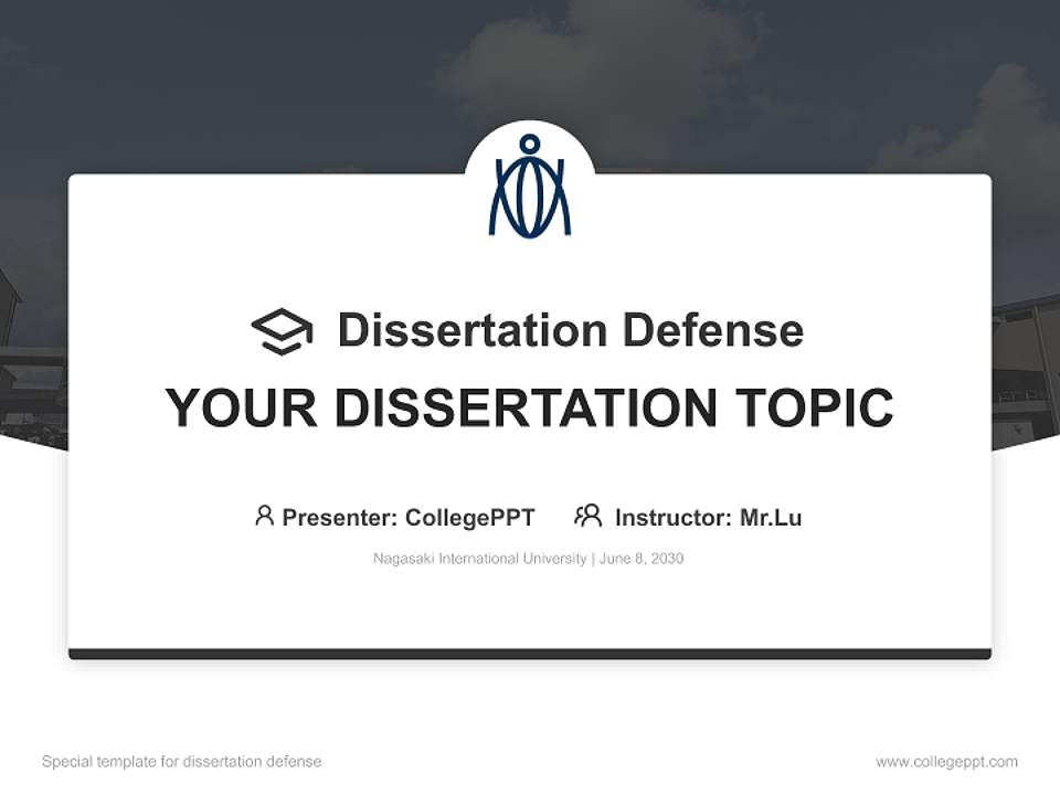 Nagasaki International University Graduation Thesis Defense PPT Template4:3 ratio PPT effect preview image7