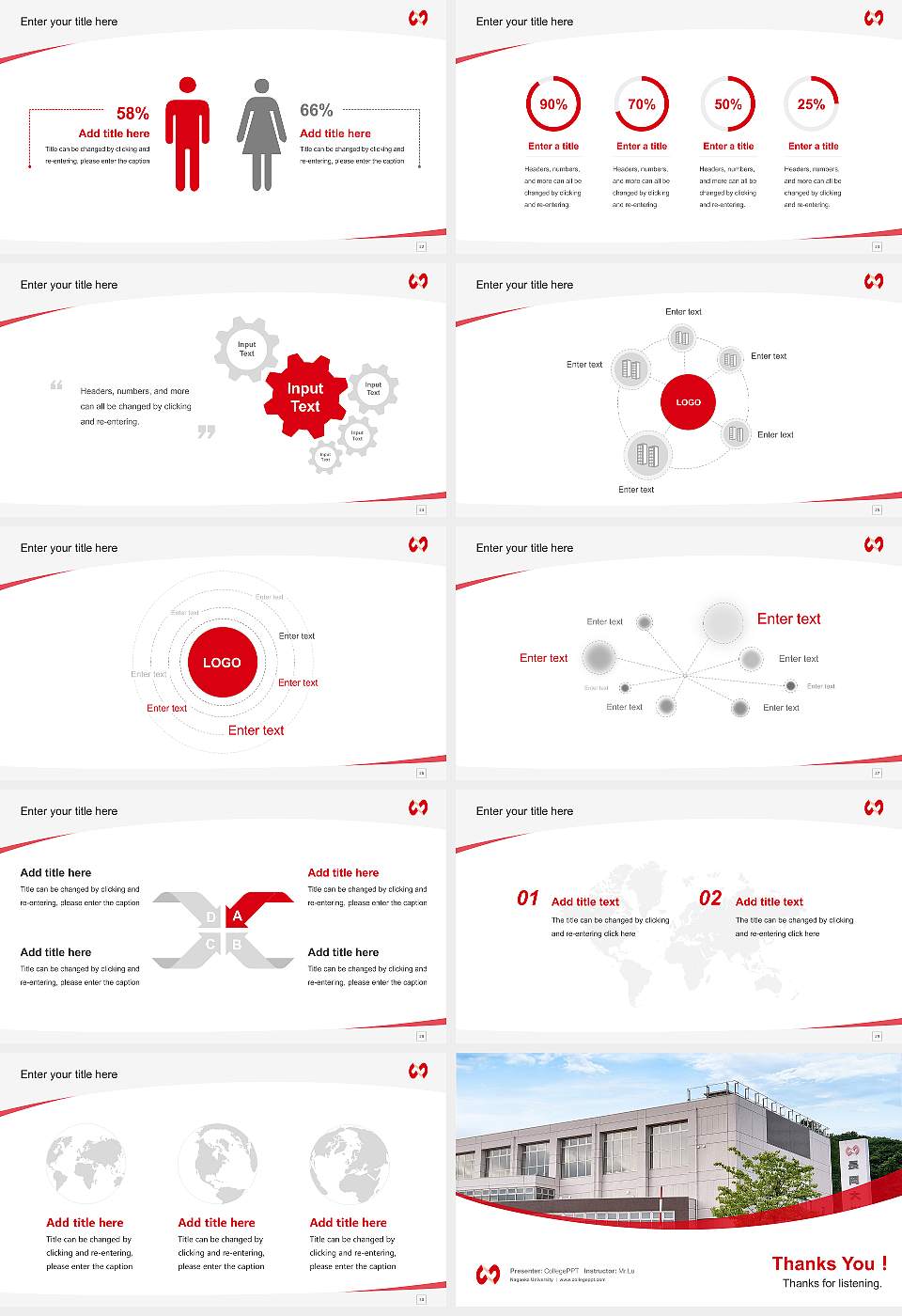 Nagaoka University Course/Courseware Creation PPT Template16:9 ratio PPT effect preview image4