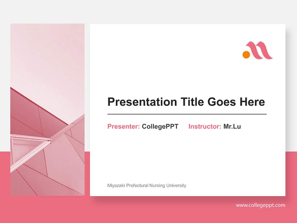 Miyazaki Prefectural Nursing University General Purpose PPT Template4:3 ratio PPT effect preview image6