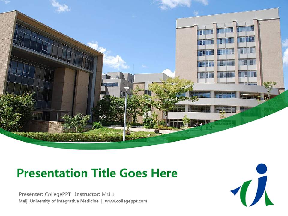 Meiji University of Integrative Medicine Course/Courseware Creation PPT Template4:3 ratio PPT effect preview image5