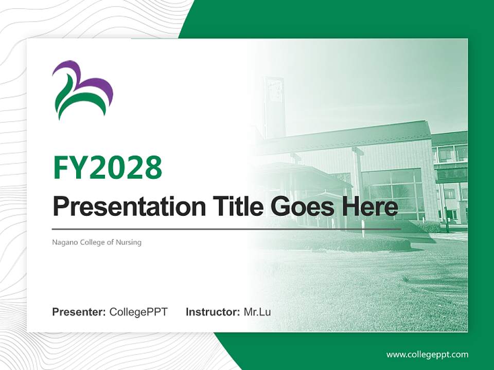 Nagano College of Nursing Academic Presentation/Research Findings Report PPT Template4:3 ratio PPT effect preview image5