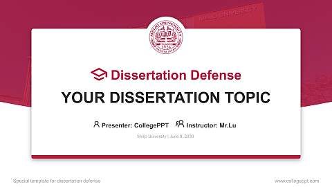 Meijo University Graduation Thesis Defense PPT Template