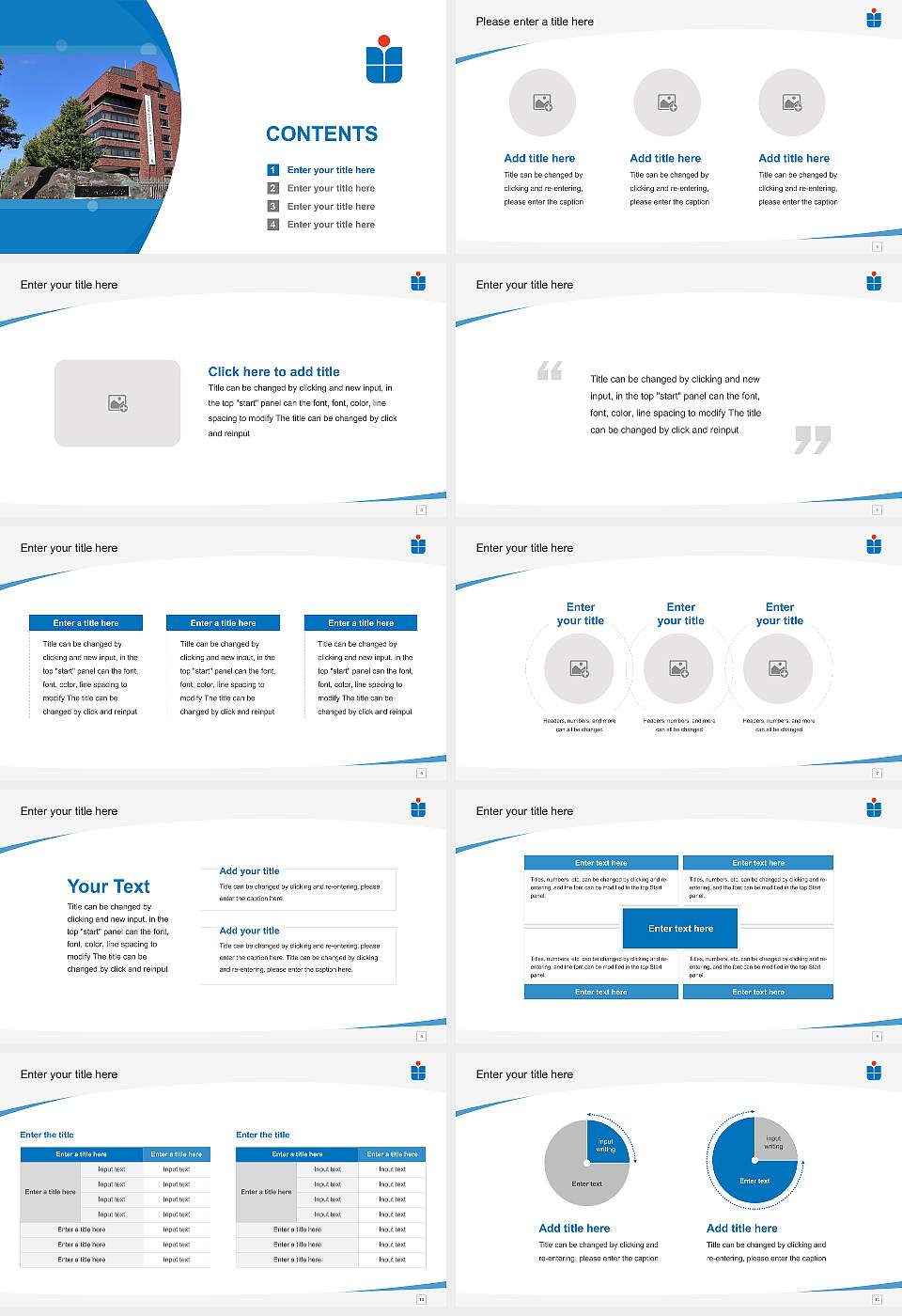 Matsuyama University Course/Courseware Creation PPT Template16:9 ratio PPT effect preview image2