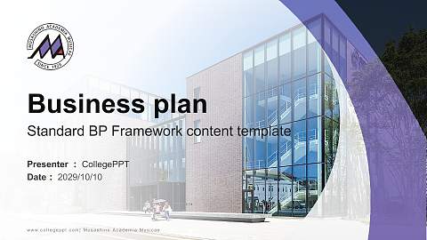 Musashino Academia Musicae Competition/Entrepreneurship Contest PPT Template