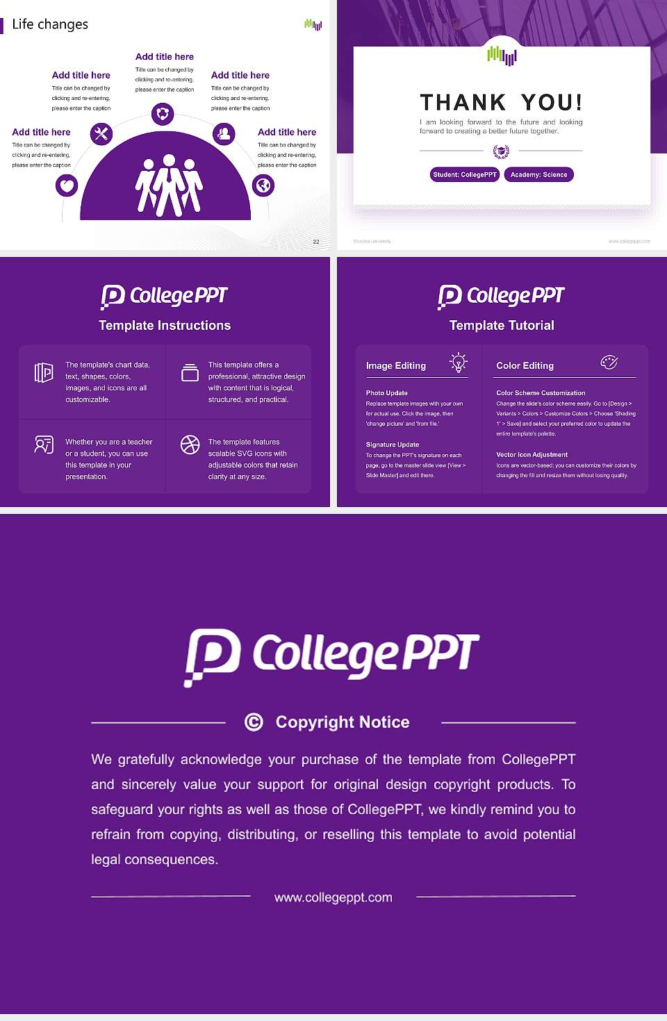 Morioka University National Scholarship Defense PPT Template4:3 ratio PPT effect preview image4