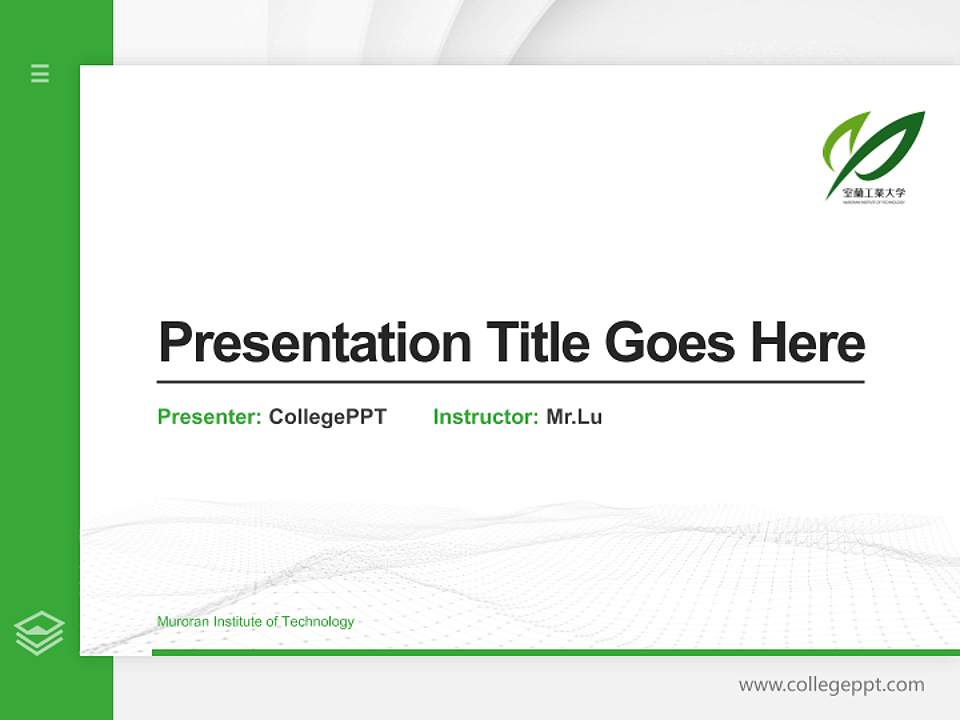 Muroran Institute of Technology Thesis Proposal/Graduation Defense PPT Template4:3 ratio PPT effect preview image5