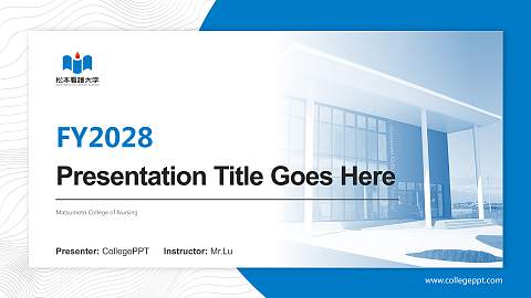 Matsumoto College of Nursing Academic Presentation/Research Findings Report PPT Template