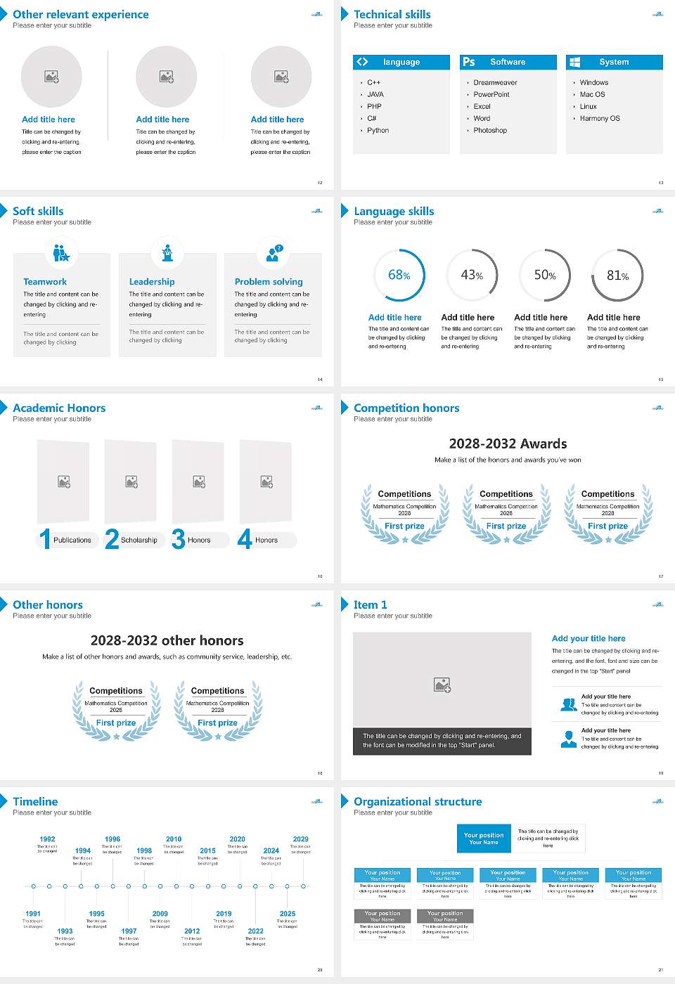 Miyazaki International College Resume PPT Template16:9 ratio PPT effect preview image3