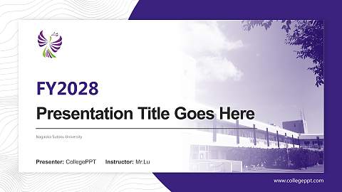 Nagaoka Sutoku University Academic Presentation/Research Findings Report PPT Template