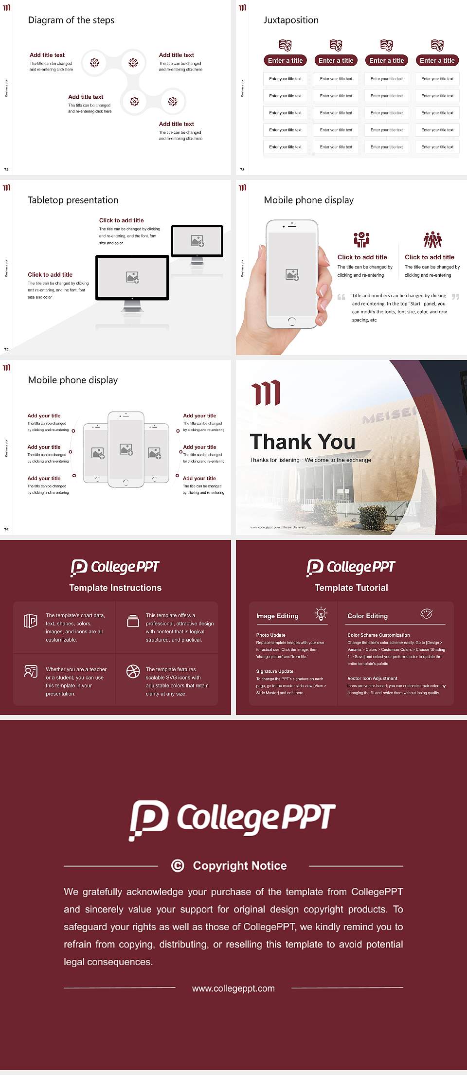 Meisei University Competition/Entrepreneurship Contest PPT Template4:3 ratio PPT effect preview image9