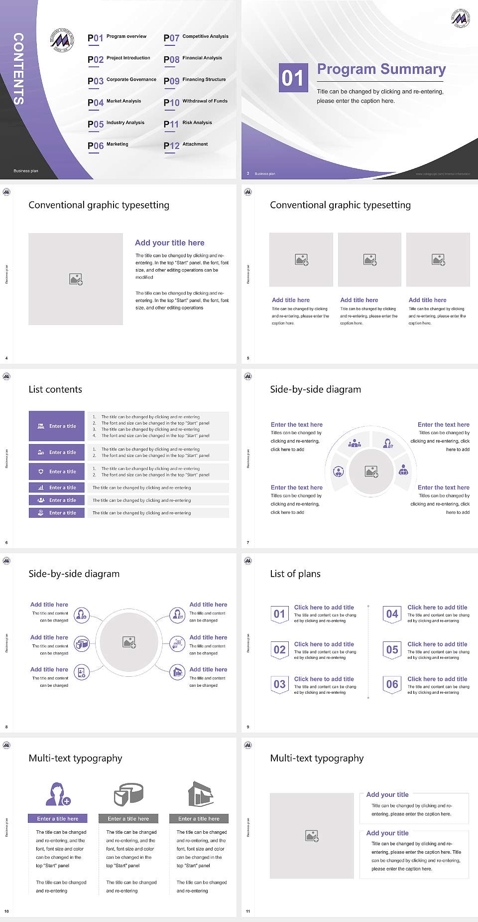 Musashino Academia Musicae Competition/Entrepreneurship Contest PPT Template4:3 ratio PPT effect preview image2