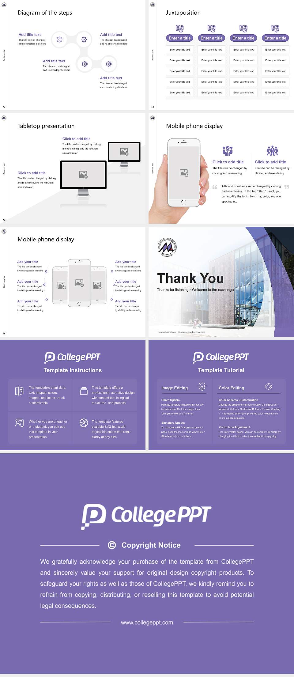 Musashino Academia Musicae Competition/Entrepreneurship Contest PPT Template4:3 ratio PPT effect preview image9