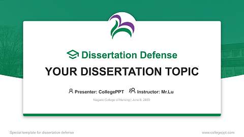 Nagano College of Nursing Graduation Thesis Defense PPT Template