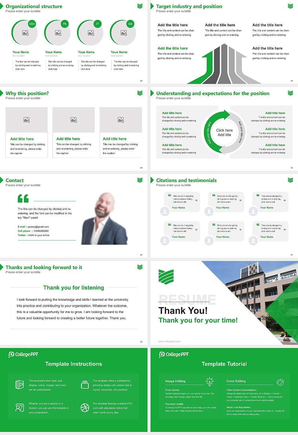 Mie University Resume PPT Template16:9 ratio PPT effect preview image4