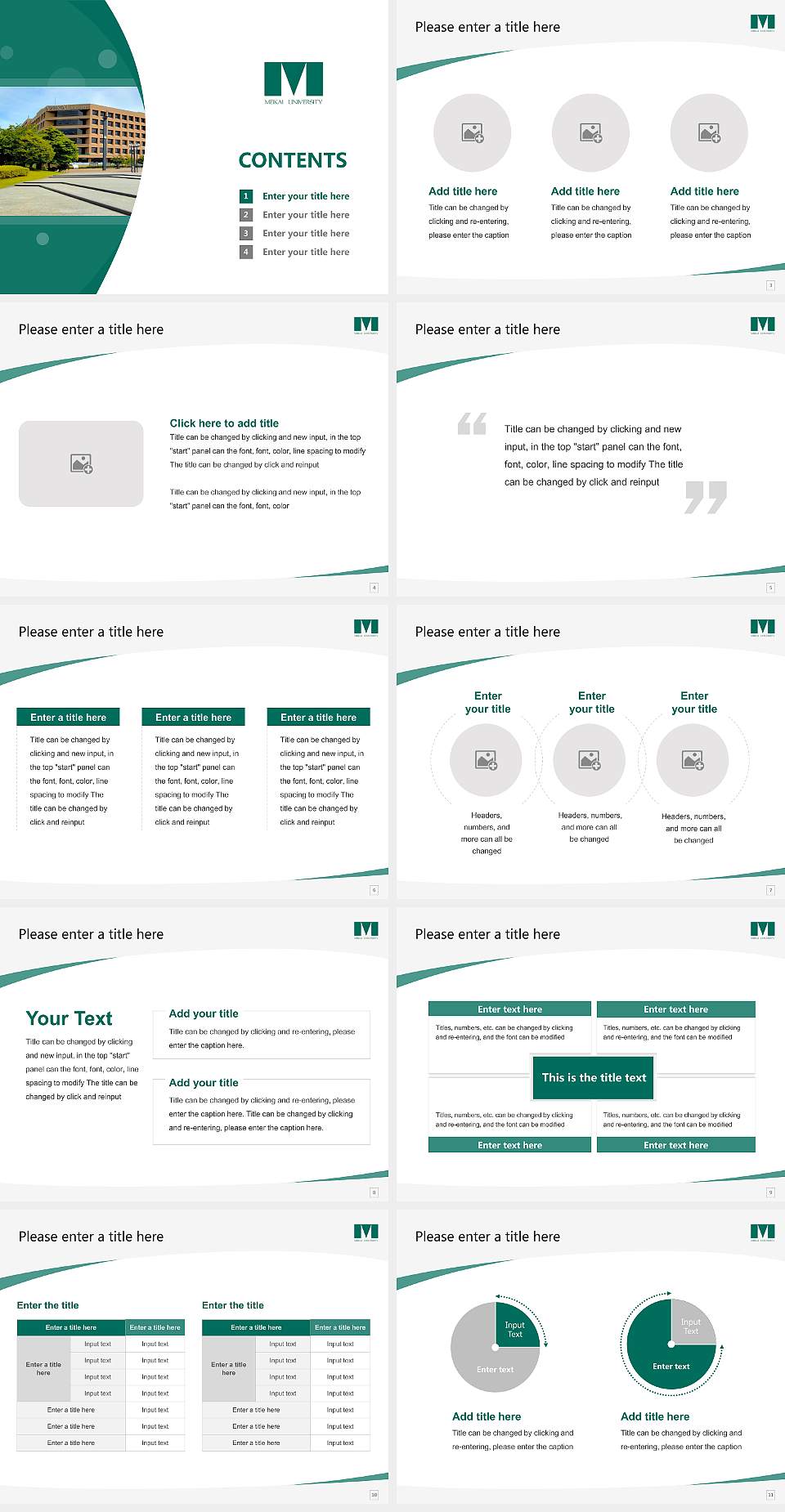 Meikai University Course/Courseware Creation PPT Template4:3 ratio PPT effect preview image2