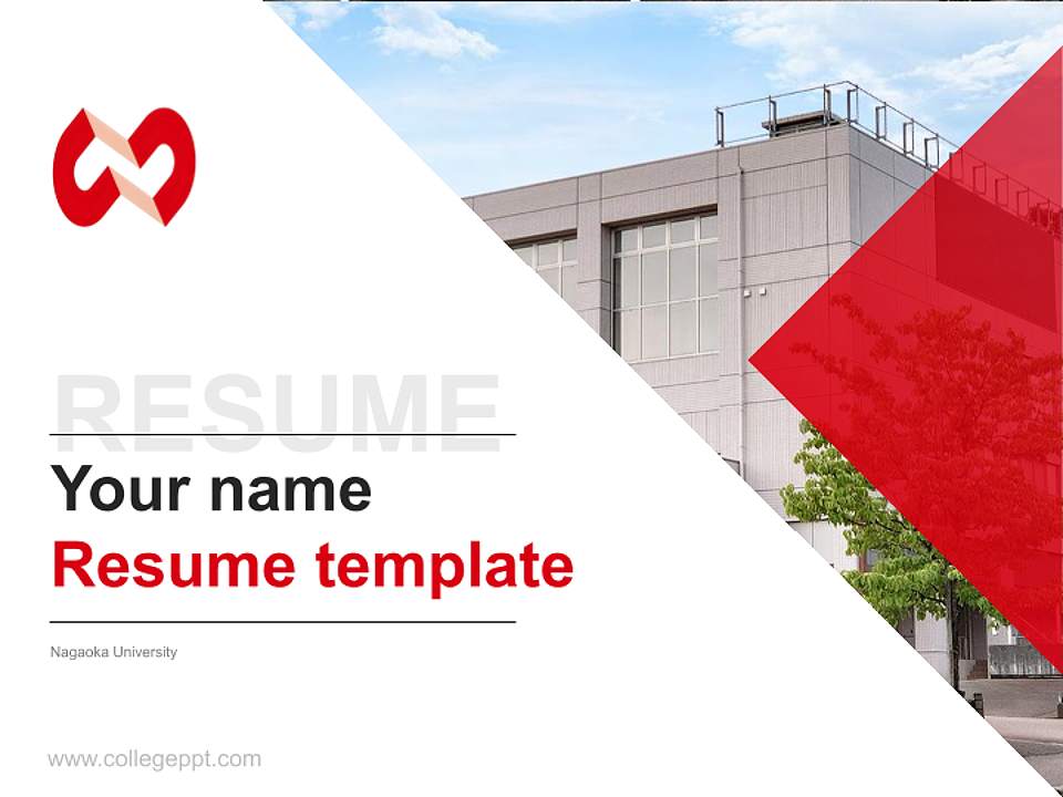 Nagaoka University Resume PPT Template4:3 ratio PPT effect preview image5