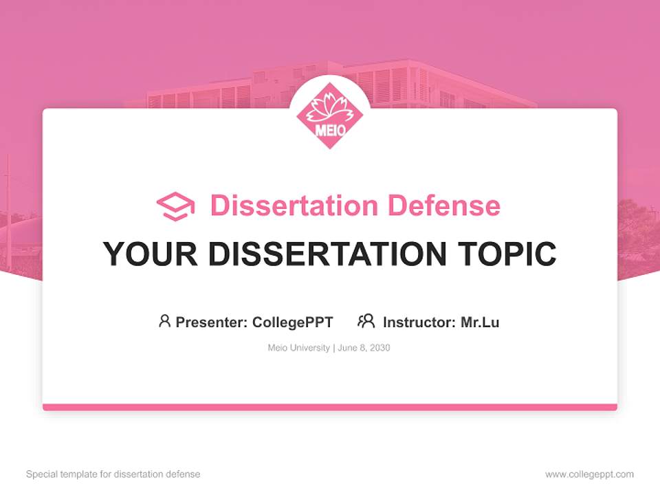 Meio University Graduation Thesis Defense PPT Template4:3 ratio PPT effect preview image7