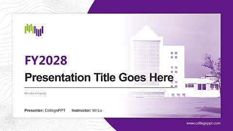 Morioka University Academic Presentation/Research Findings Report PPT Template